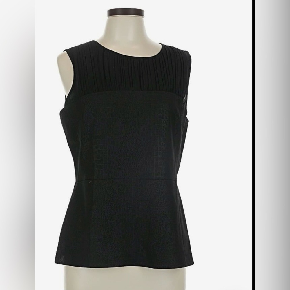 CAbi Elegant Black Sleeveless Dress